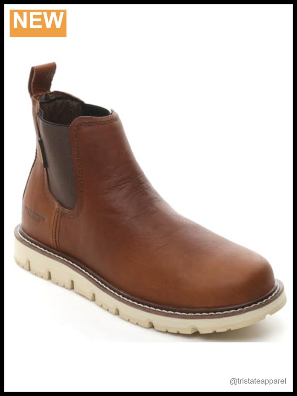 DEWALT Flex Albany Men's Leather Soft Toe Water Resistant Chelsea Work Boot
